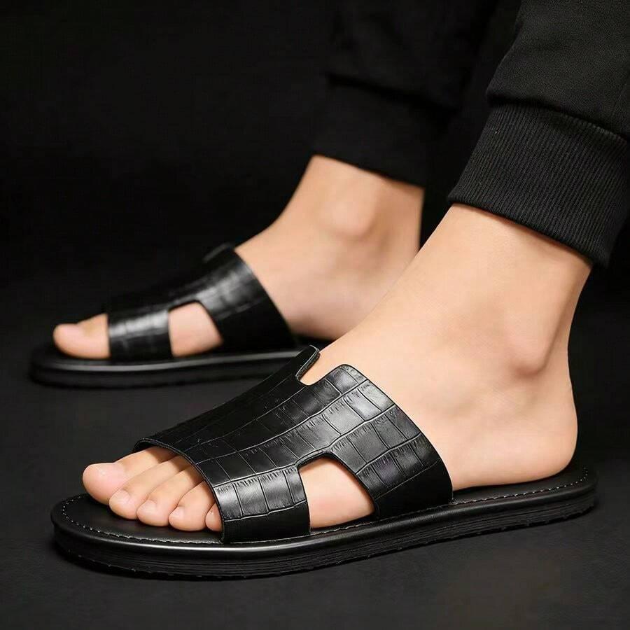 SHEIN CZARNE KLAPKI IMITACJA SKÓRY S06__46