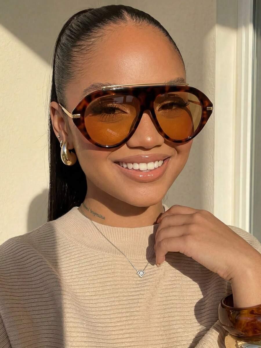SHEIN OKULARY PRZECIWSŁONECZNE ANIMAL PRINT S07