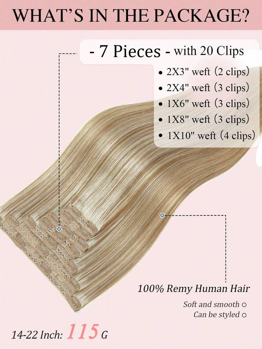 9AM HAIR DOCZEPIANE WŁOSY NATURALNE KLIPSY S07__50CM