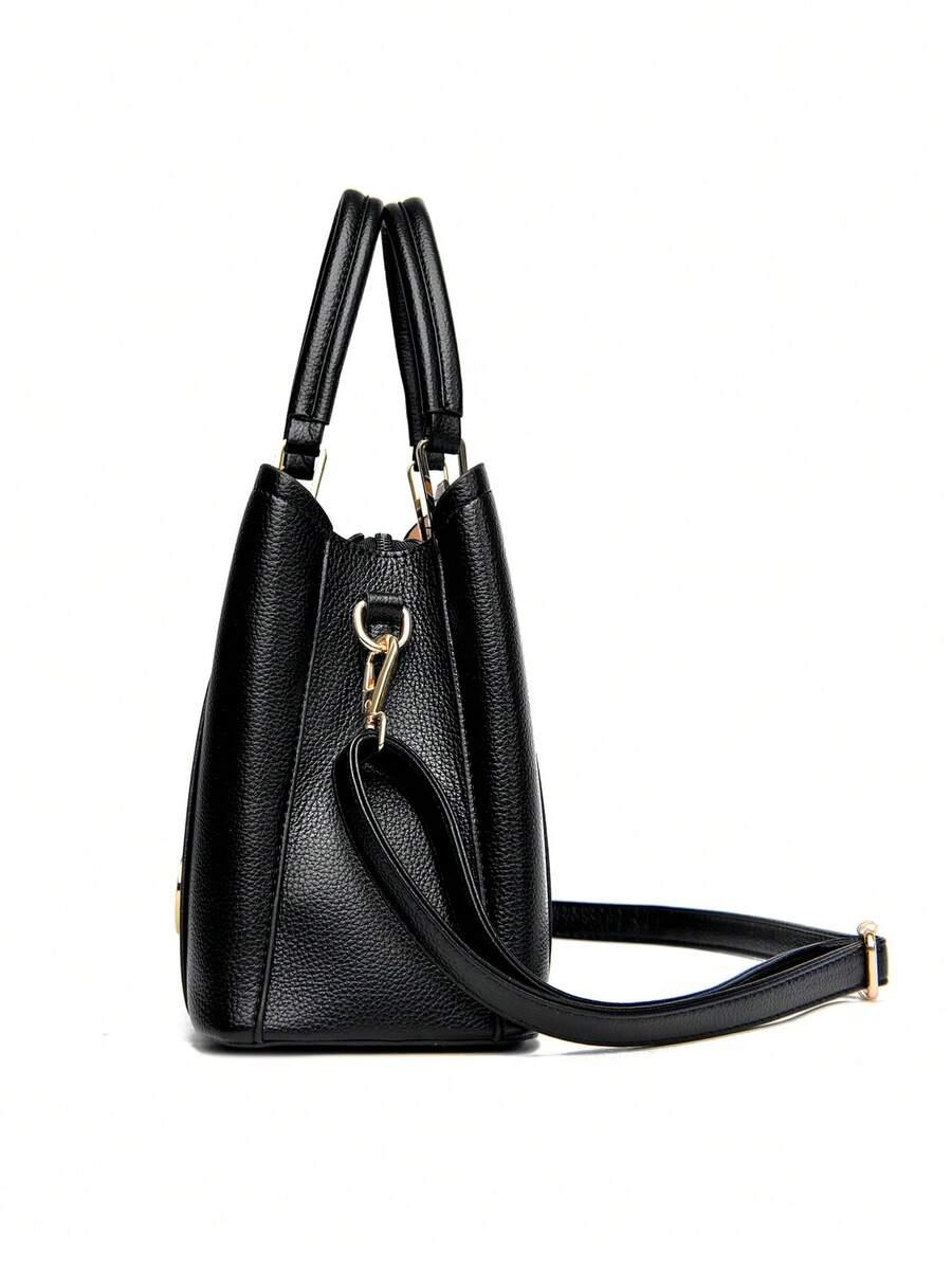 LANYIBAIGEROO CZARNA TOREBKA IMITACJA SKÓRY S07__30X22CM