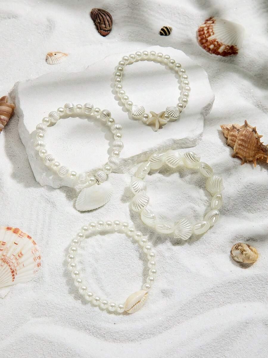 SHEIN BIAŁA BRANSOLETKA 3-PACK S07