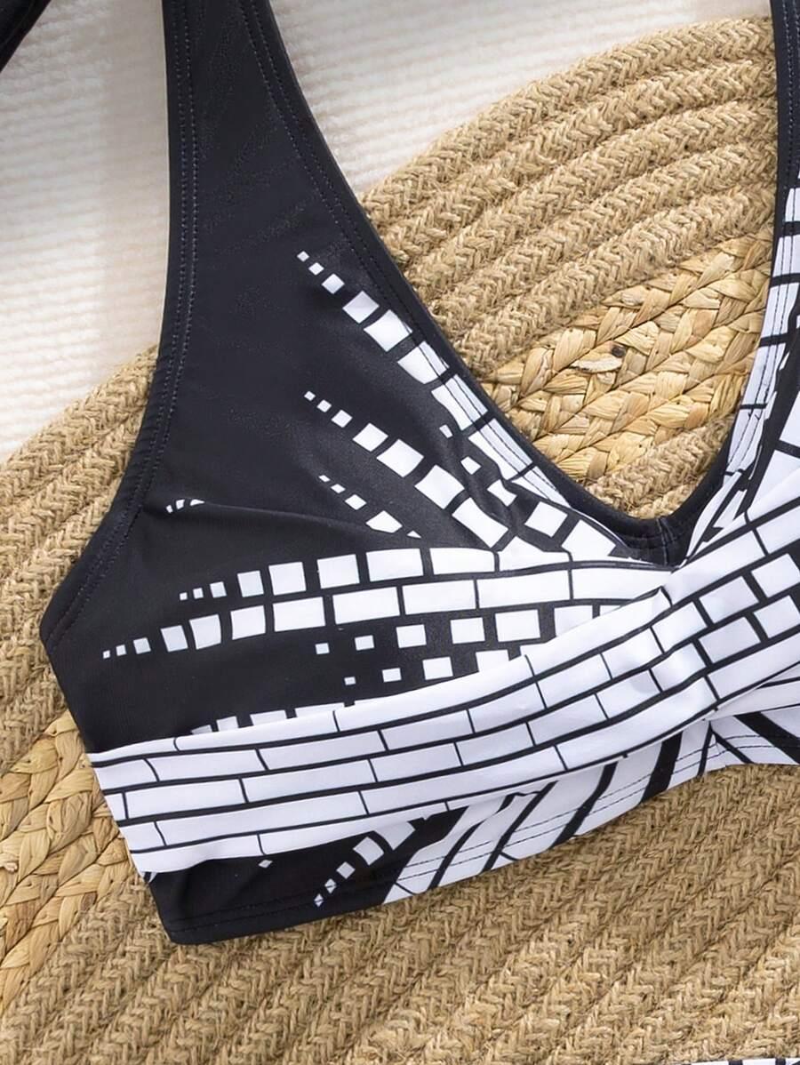 SWIM LUSHOIRE DWUCZĘŚCIOWY STRÓJ KĄPIELOWY KONTRAST S09__XXL