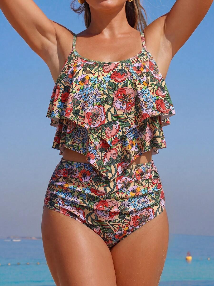 SHEIN DWUCZĘŚCIOWY STRÓJ KĄPIELOWY S09__L