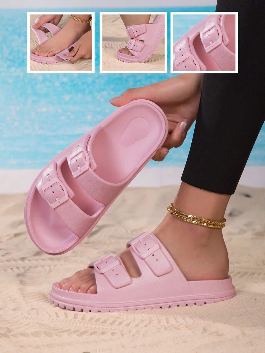SHEIN RÓŻOWE WSUWANE KLAPKI S06__40