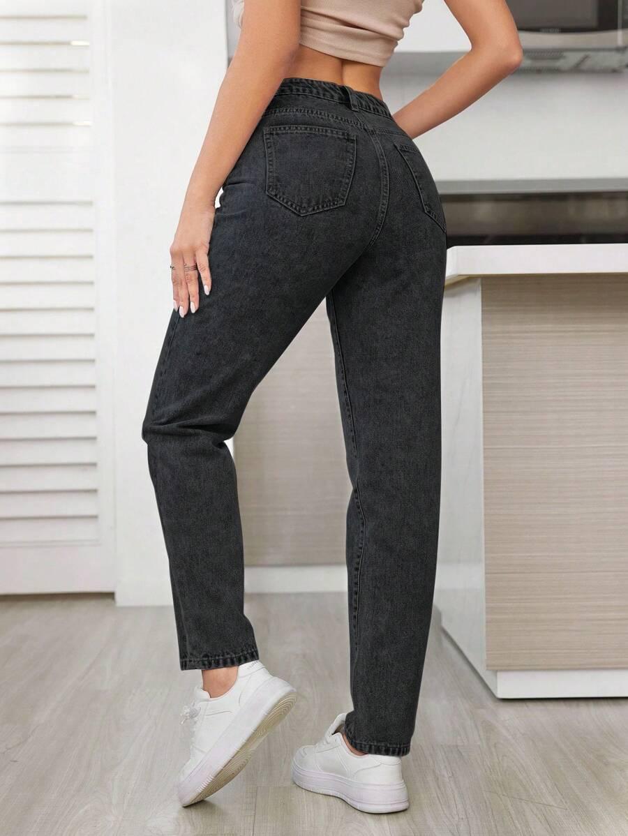 SHEIN CZARNE JEANSY CASUAL S06__M