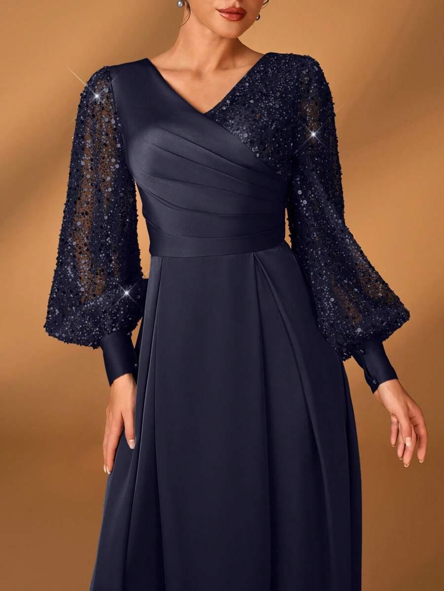 SHEIN GRANATOWA MAXI SUKIENKA S06__M