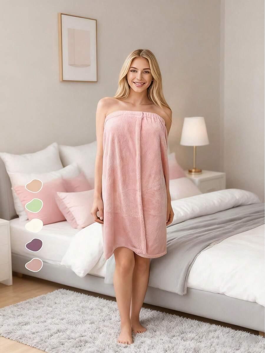 SHEIN RÓŻOWY SZLAFROK FLUFFY S07__OS