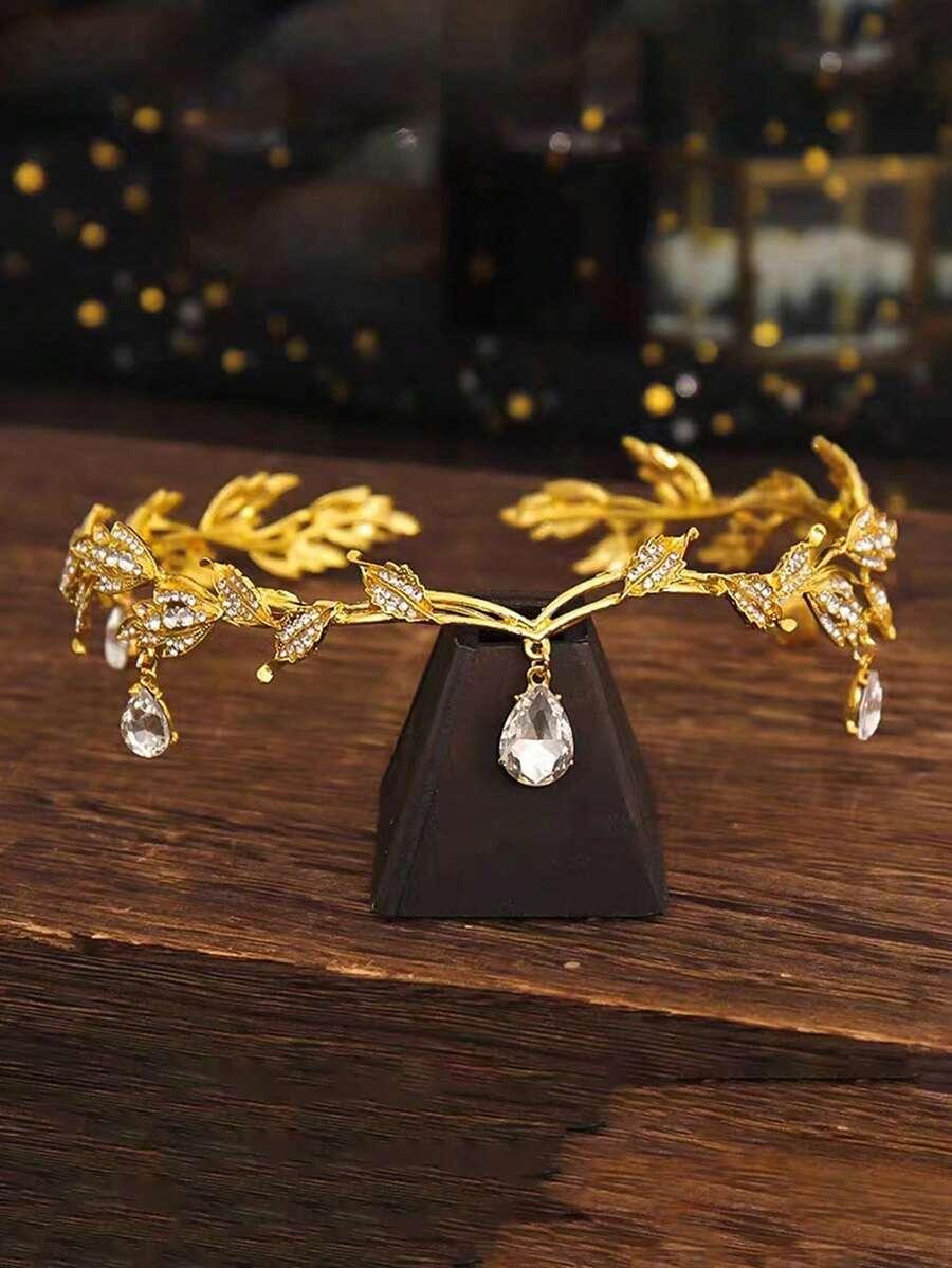 SHEIN ZŁOTA TIARA ZDOBIENIE S07
