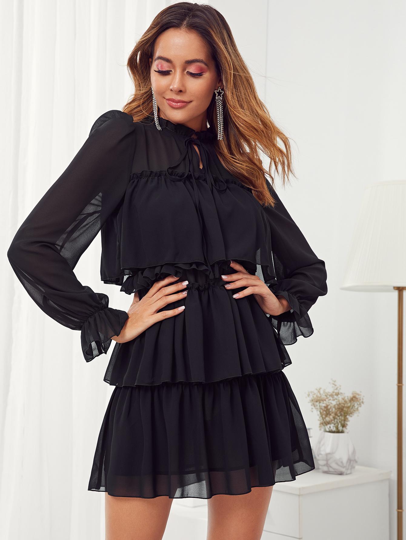 SHEIN CZARNA MINI SUKIENKA S06__L