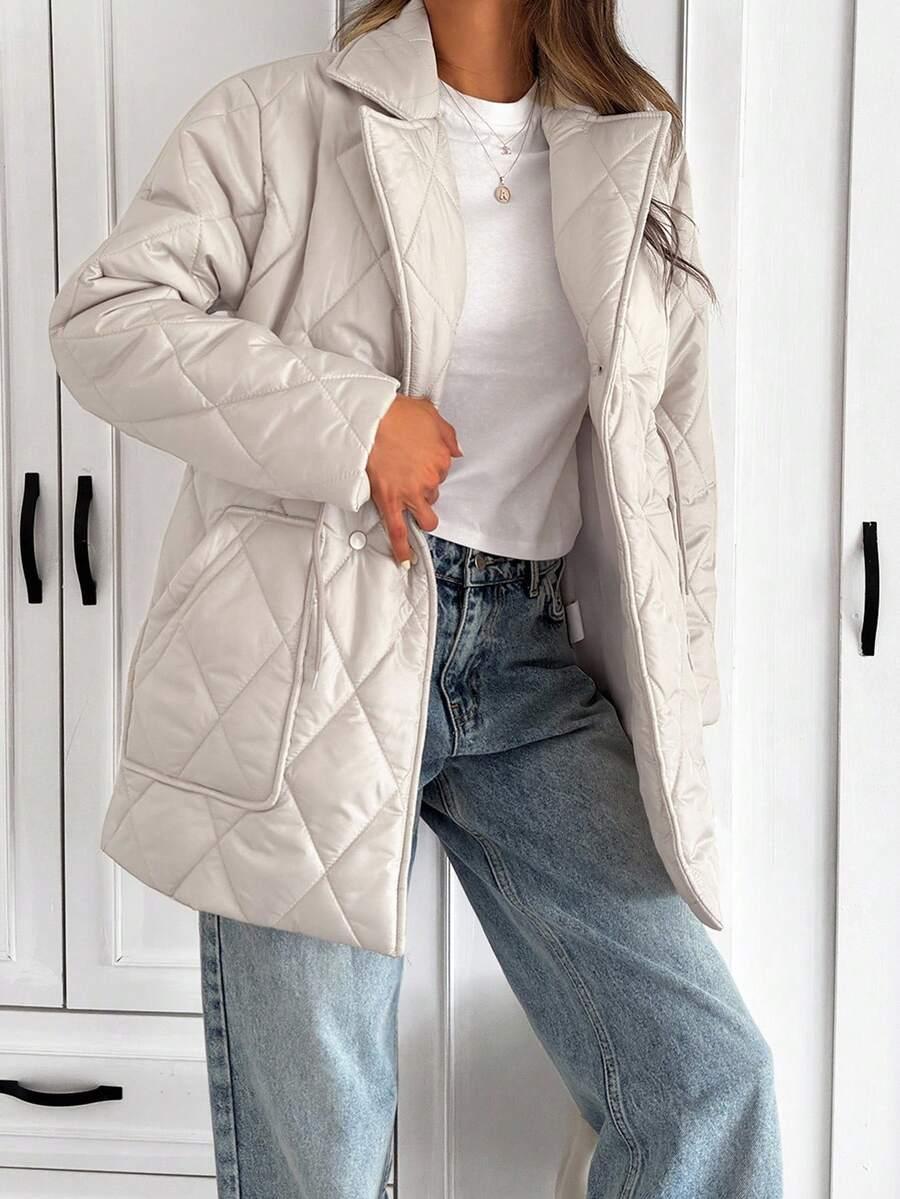 SHEIN BIAŁA PIKOWANA KURTKA W01__XL