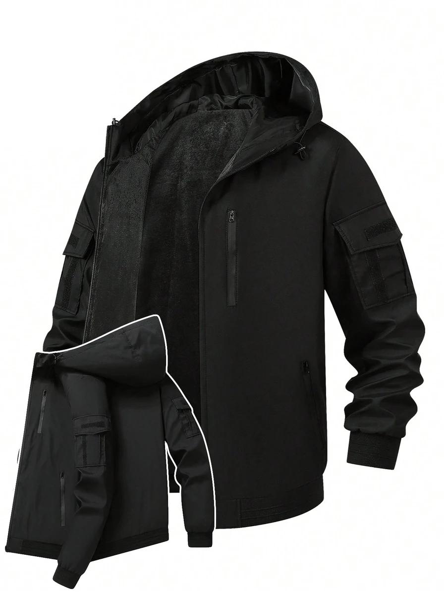 MANFINITY CZARNA KURTKA KAPTUR W01__XXL