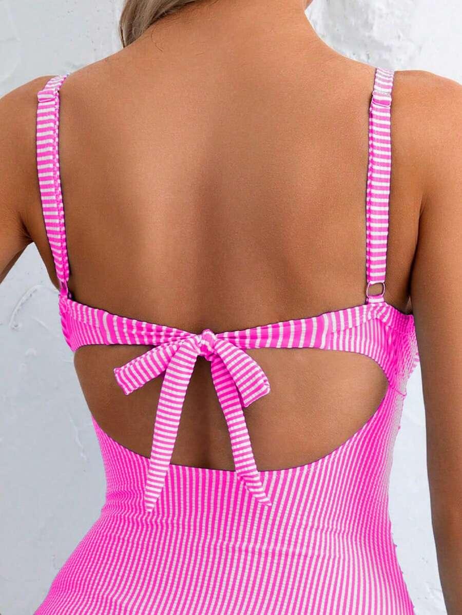 SWIM BASICS JEDNOCZĘŚCIOWY STRÓJ KĄPIELOWY PASKI S09__XS