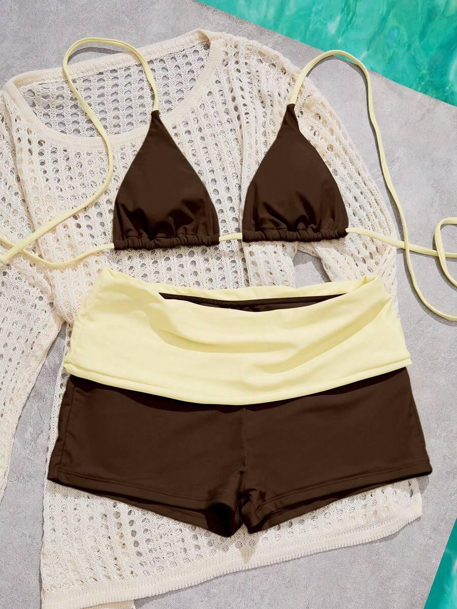 SHEIN DWUCZĘŚCIOWY STRÓJ KĄPIELOWY S09__M