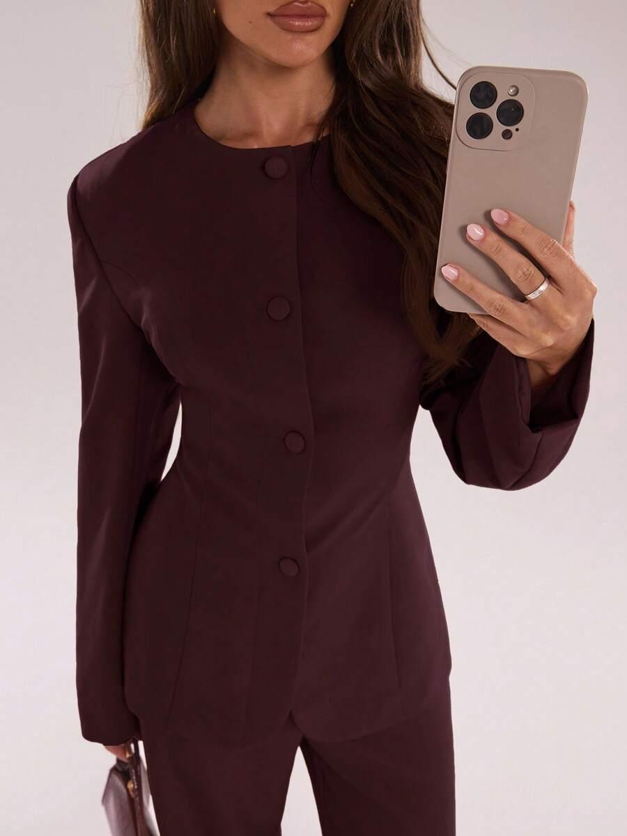 SHEIN KOMPLET MARYNARKA SPODNIE S06__M