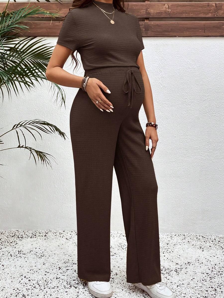 SHEIN BRĄZOWA BLUZKA STRUKTURA PK01__M