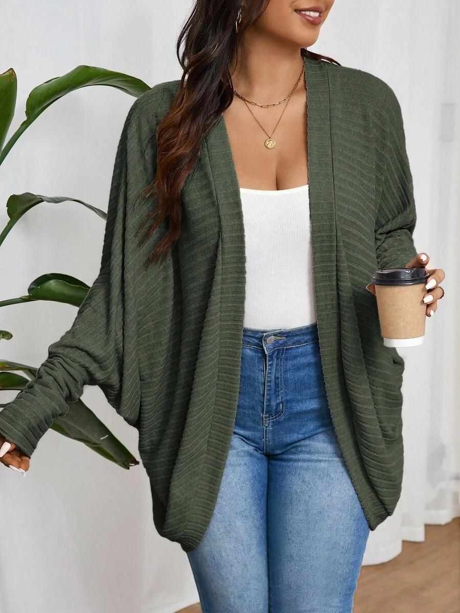 SHEIN ZIELONY SWETER KARDIGAN S06__46