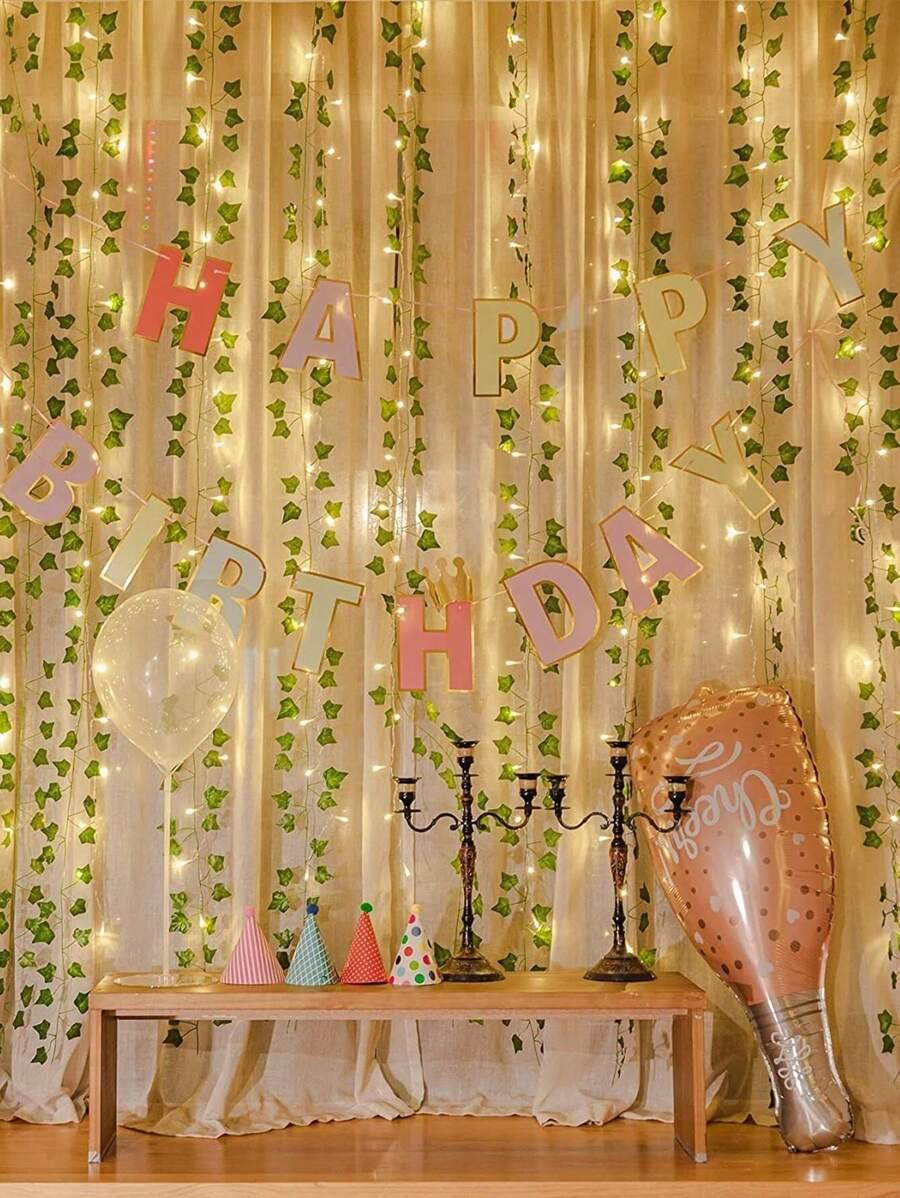 SHEIN SZTUCZNE LIŚCIE LAMPKI GIRLANDA S07__10