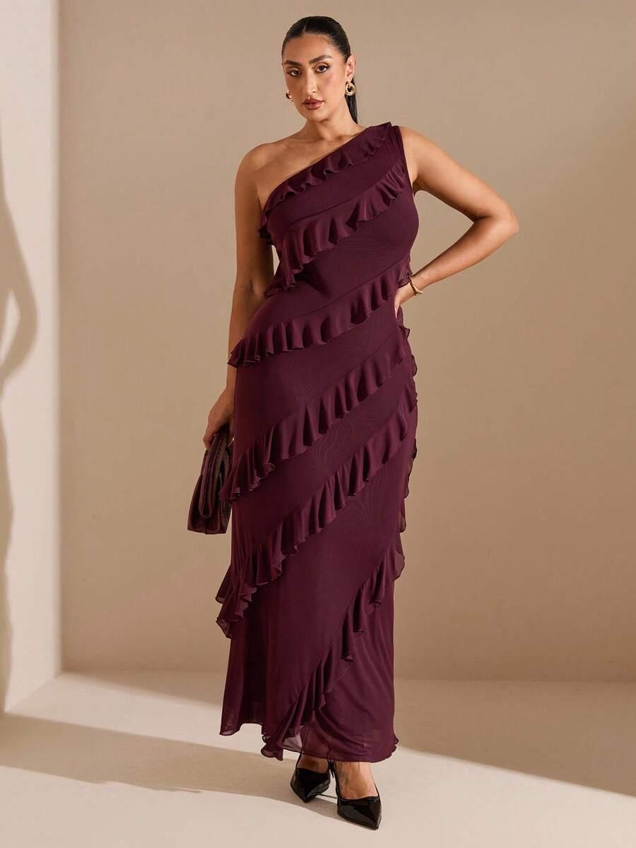 SHEIN BORDOWA MAXI SUKIENKA S06__46
