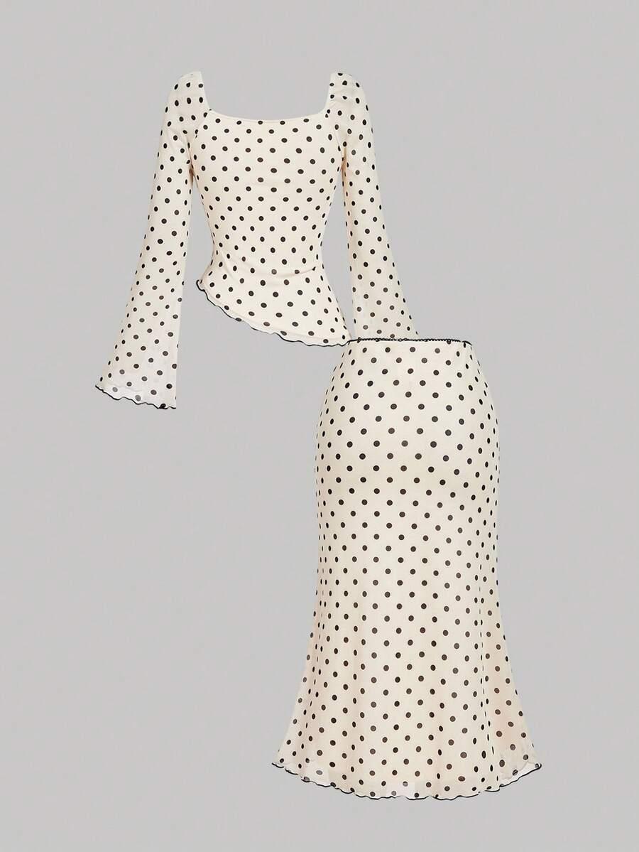 SHEIN BLUZKA SPÓDNICA KOMPLET S09__M