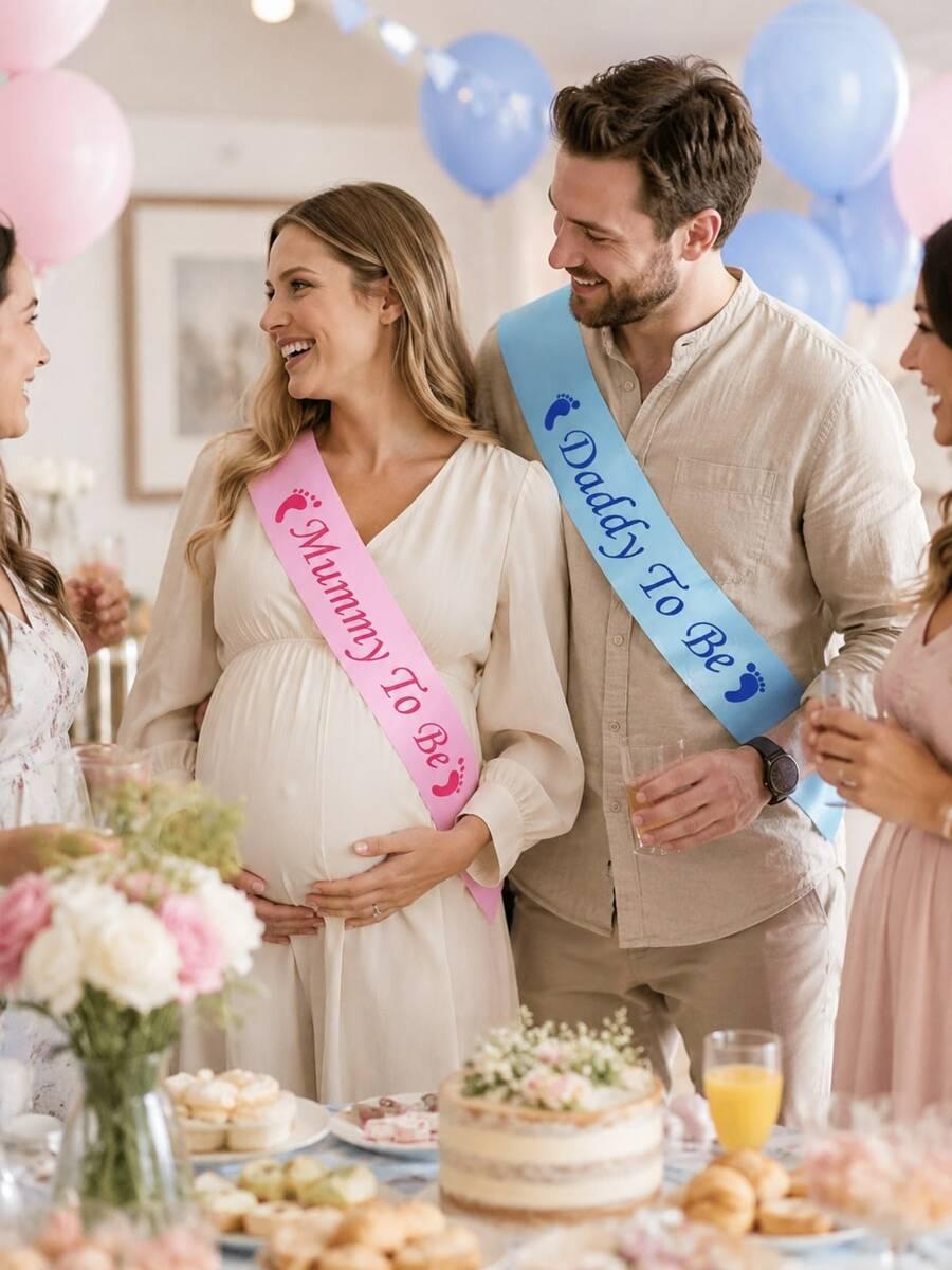 SHEIN SZARFY NA BABY SHOWER 2-PACK S07