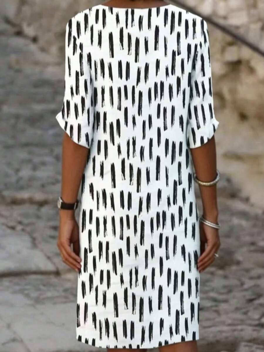 SHEIN SUKIENKA PRZED KOLANO WZÓR S06__M
