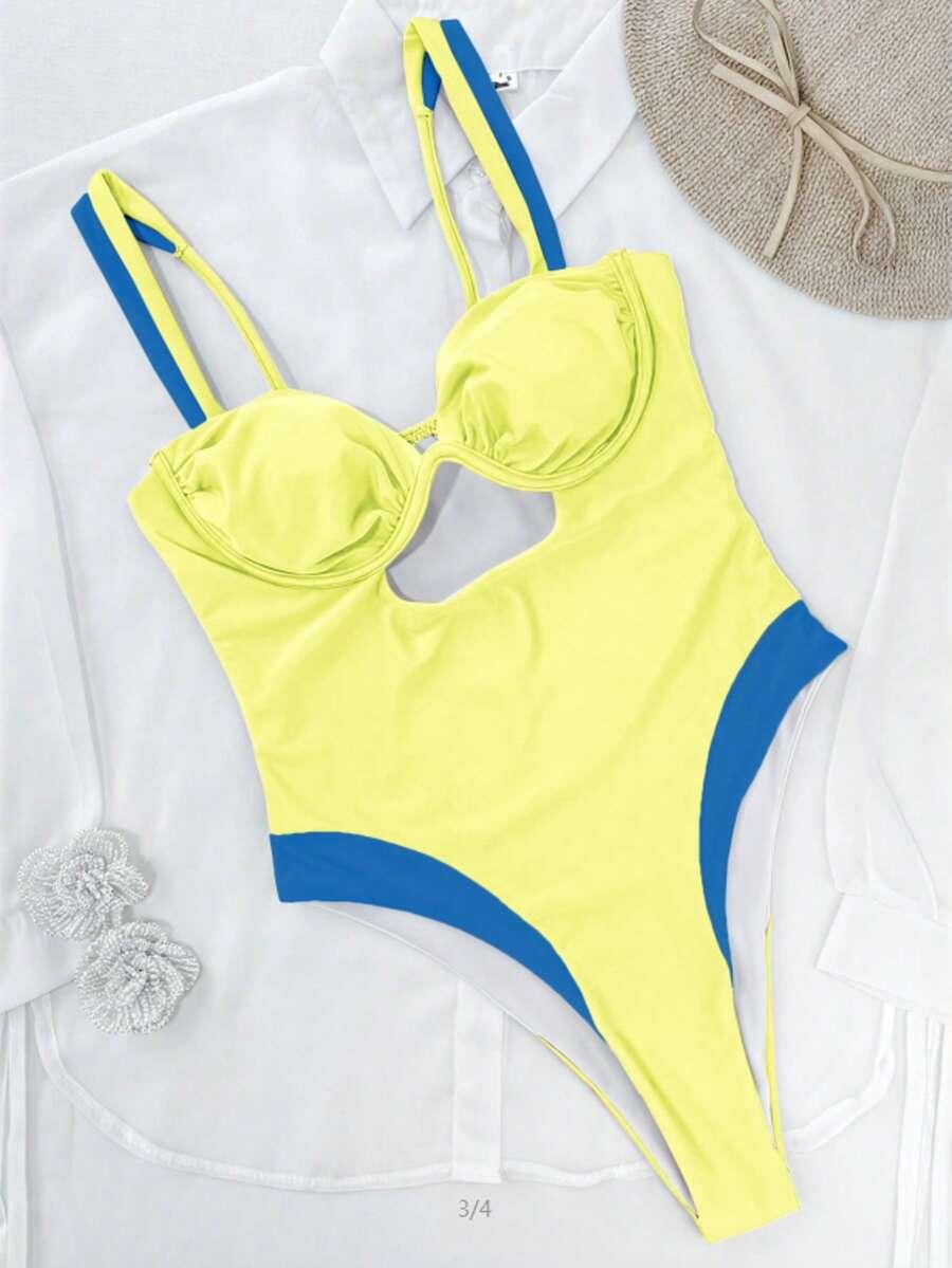SHEIN JEDNOCZĘŚCIOWY STRÓJ KĄPIELOWY S09__L