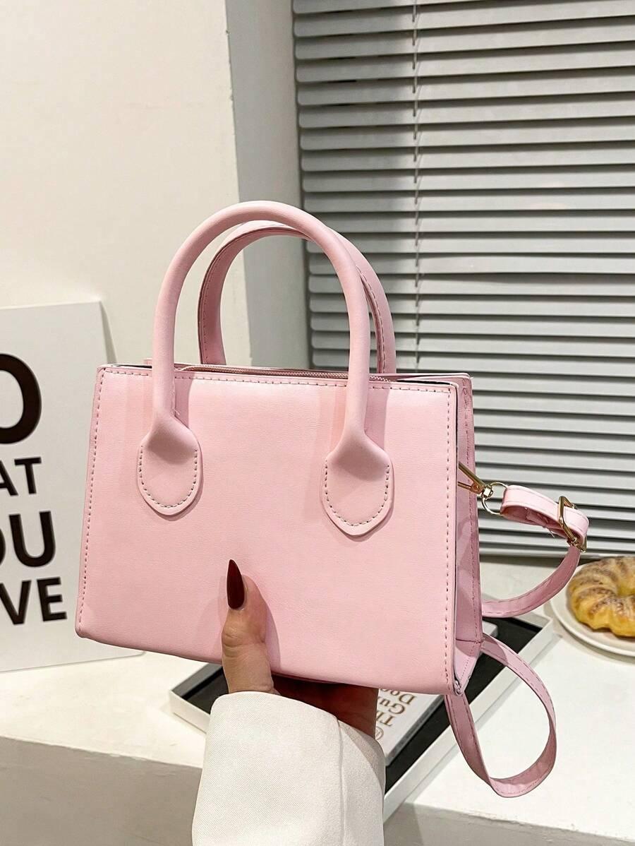 SHEIN RÓŻOWA TOREBKA ZAMEK S07__20,5X14,5