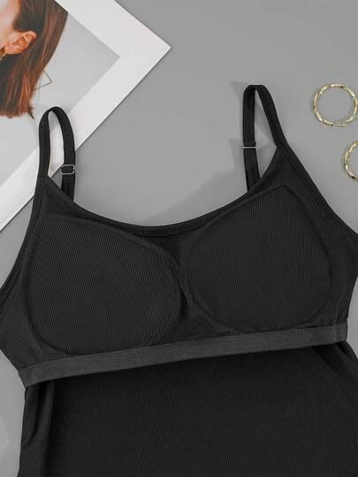 SHEIN CZARNY TOP NA RAMIACZKACH S09__S