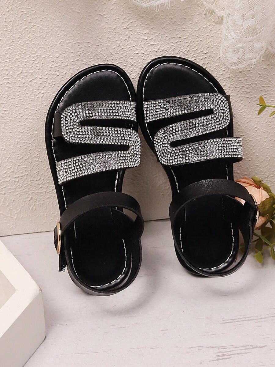 SHEIN CZARNE SANDAŁY ZDOBIENIE S06__35