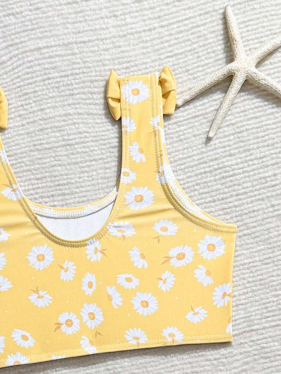 SHEIN ŻÓŁTY DWUCZĘŚCIOWY STRÓJ KĄPIELOWY S09__110-116