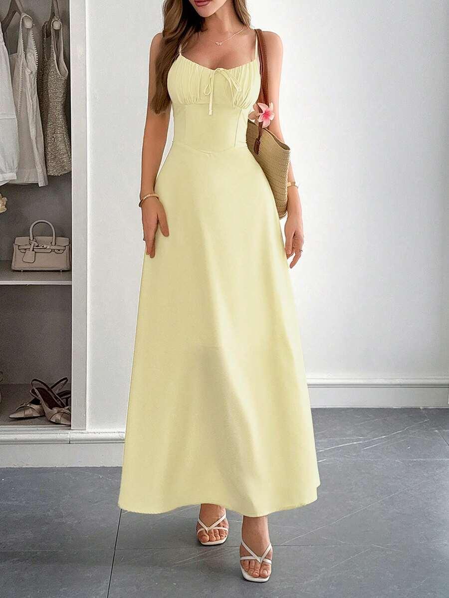 SHEIN ŻÓŁTA MAXI SUKIENKA S06__XL
