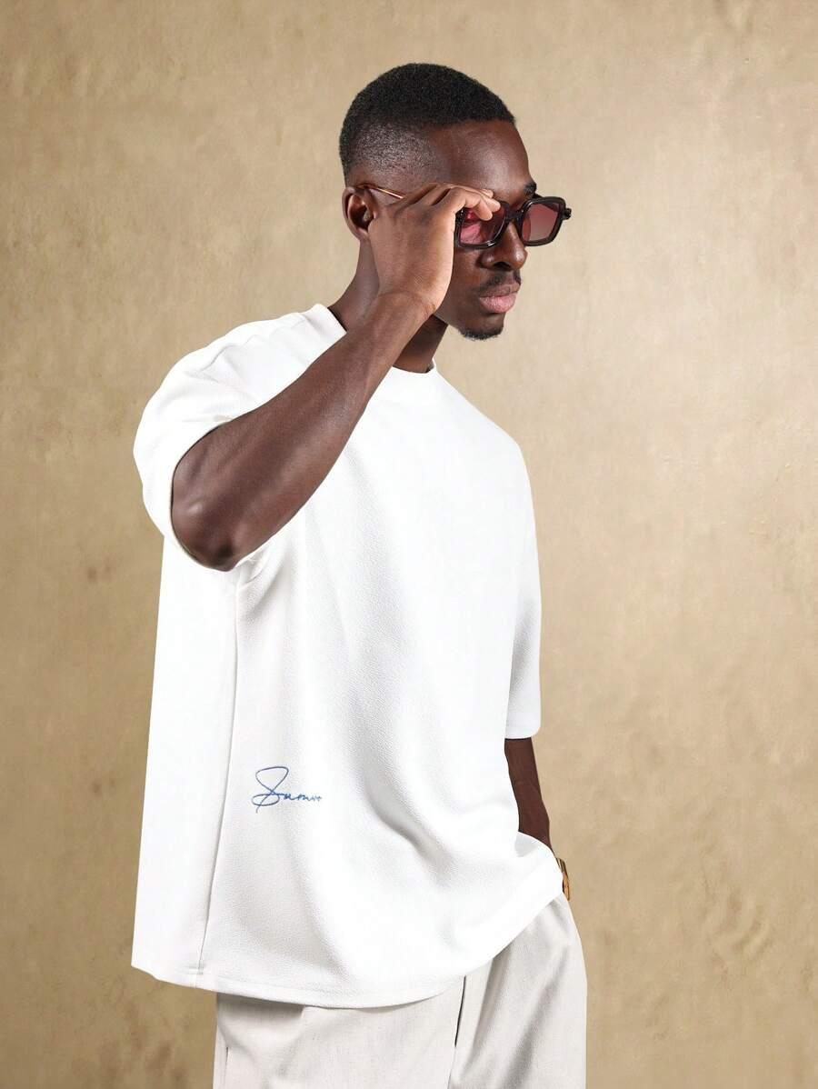 SUMWON BIAŁY T-SHIRT NAPIS S06__L
