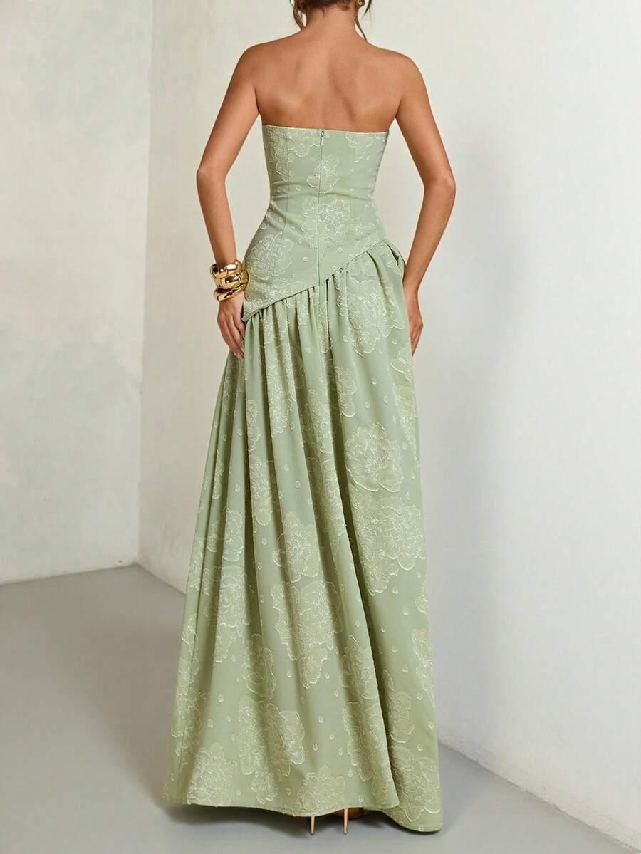 SHEIN ZIELONA MAXI SUKIENKA S06__S