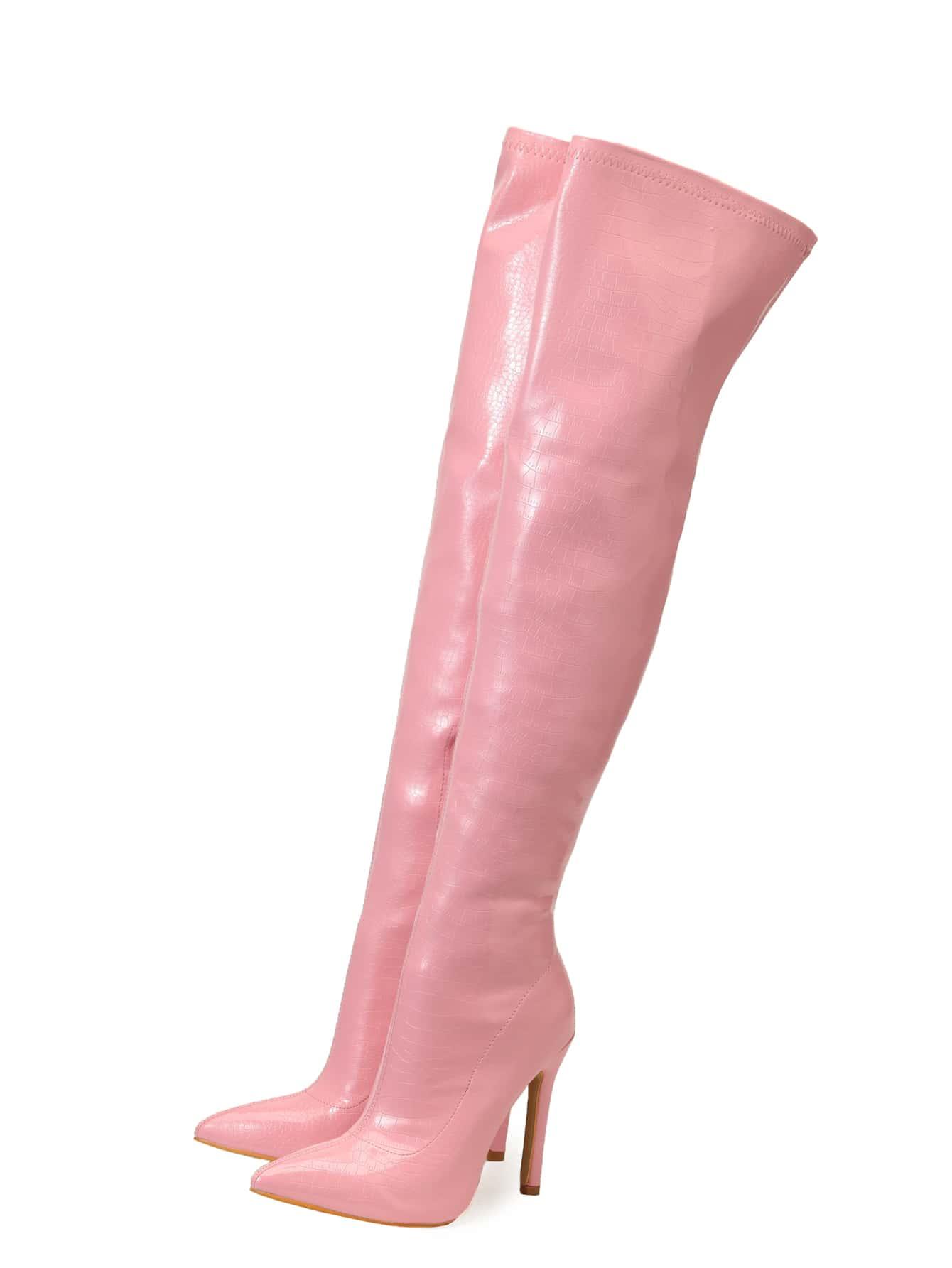 SHEIN RÓŻOWE KOZAKI OBCAS W01__40,5