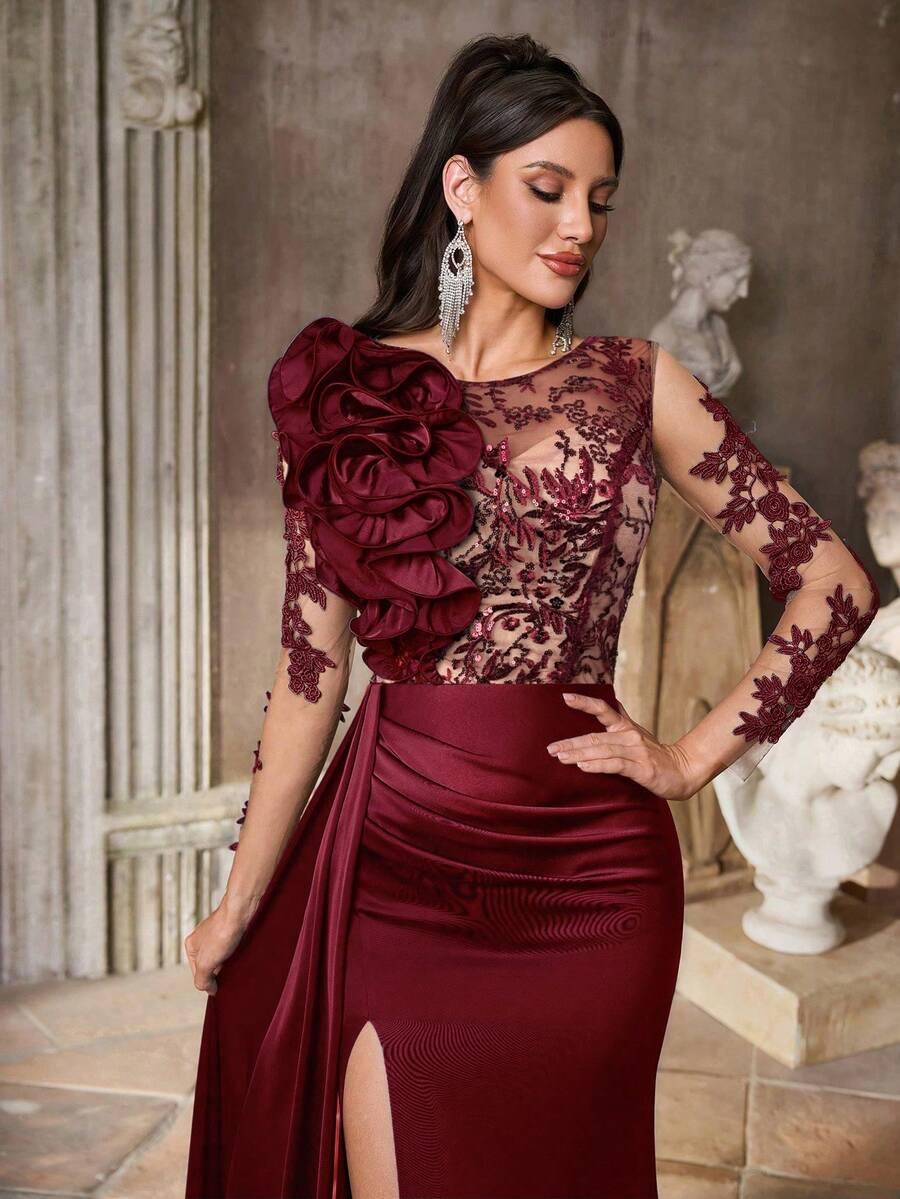 AUREIA BORDOWA MAXI SUKIENKA S06__L