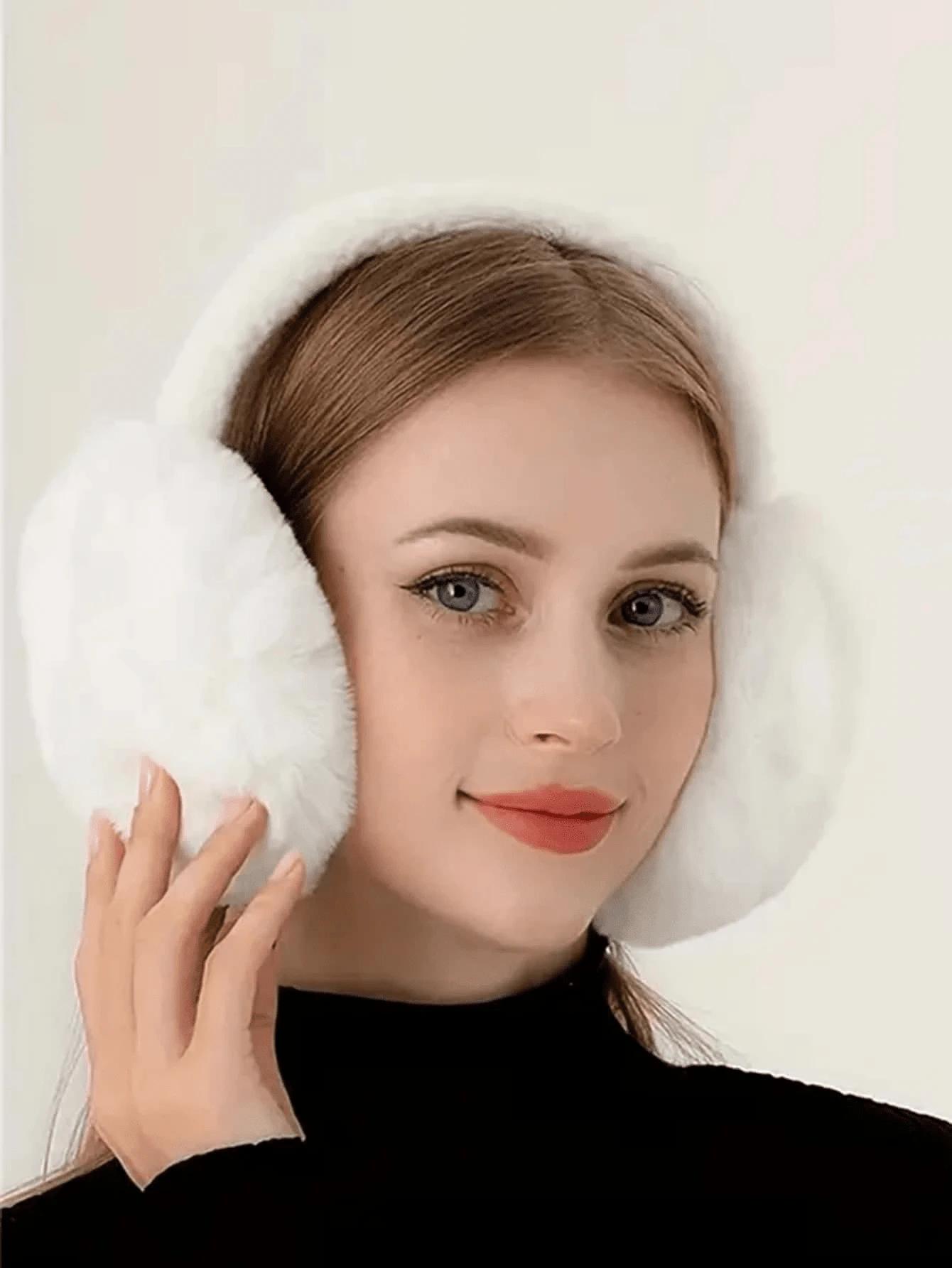 SHEIN BIAŁE OCIEPLANE NAUSZNIKI W01__OS
