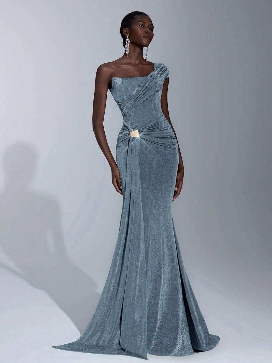SHEIN NIEBIESKA SUKIENKA MAXI S06__L
