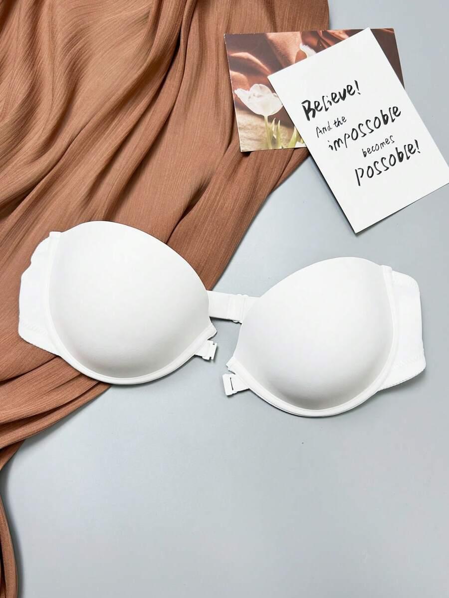 SHEIN BIAŁY GŁADKI BIUSTONOSZ S06__M