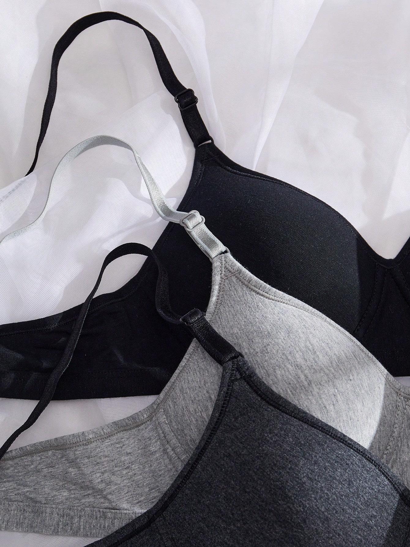 SHEIN GŁADKI BIUSTONOSZ 3-PACK S06__L