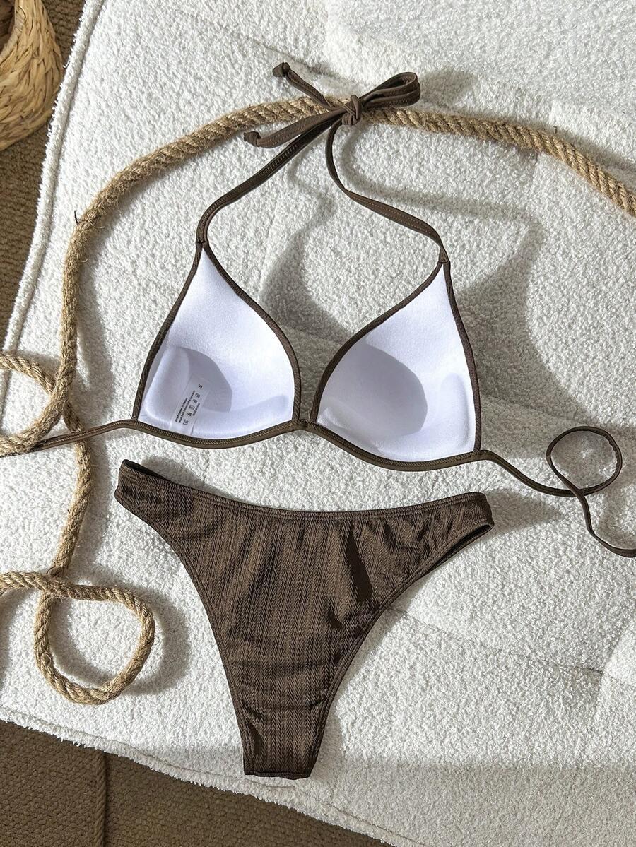 SWIM MOD BRĄZOWY DWUCZĘŚCIOWY STRÓJ KĄPIELOWY S09__L