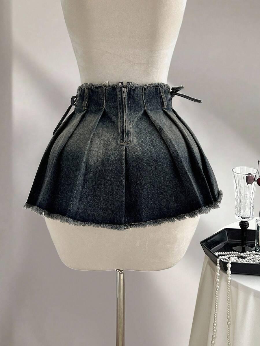 SHEIN JEANSOWA MINI SPÓDNICA S06__S