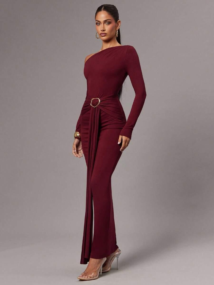 SHEIN CZERWONA MAXI SUKIENKA S06__M