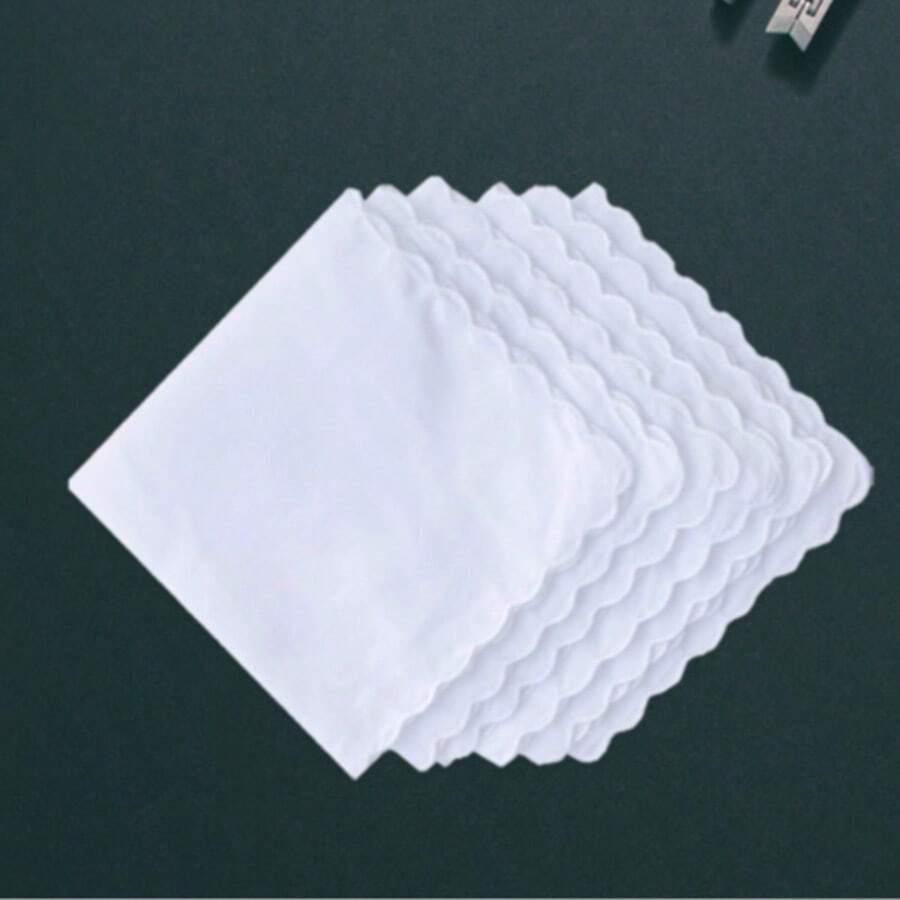SHEIN BIAŁA CHUSTECZKA MATERIAŁOWA 3 SZTUKI S07__30X30