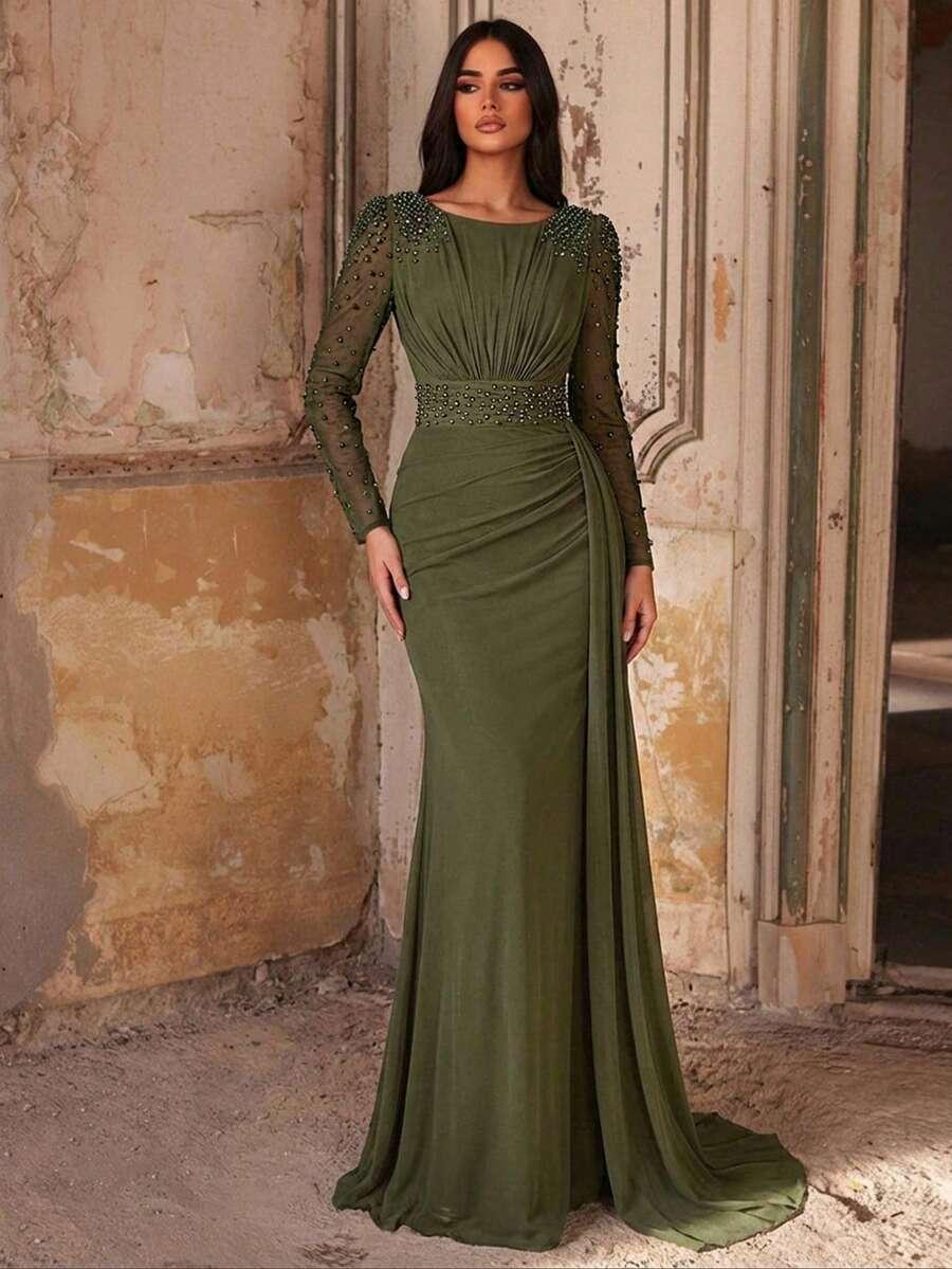AUREIA ZIELONA MAXI SUKIENKA S06__M