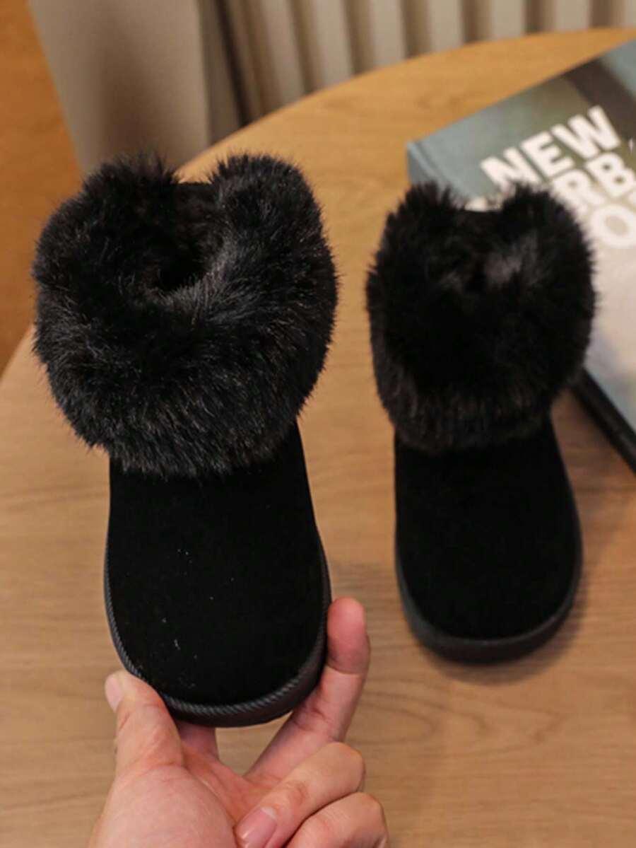 SHEIN CZARNE ŚNIEGOWCE SZTUCZNE FUTRO W01__36