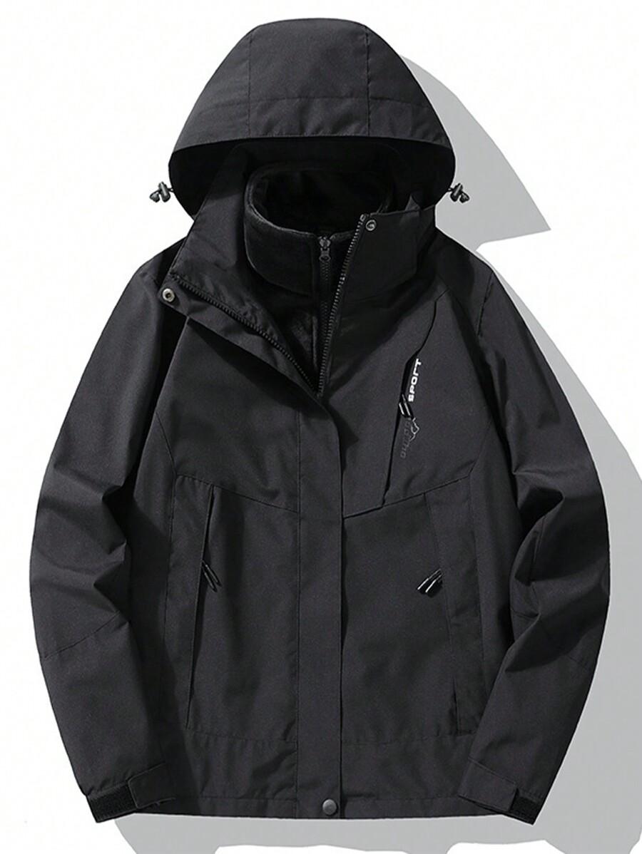 SHEIN CZARNA KURTKA KAPTUR W01__L
