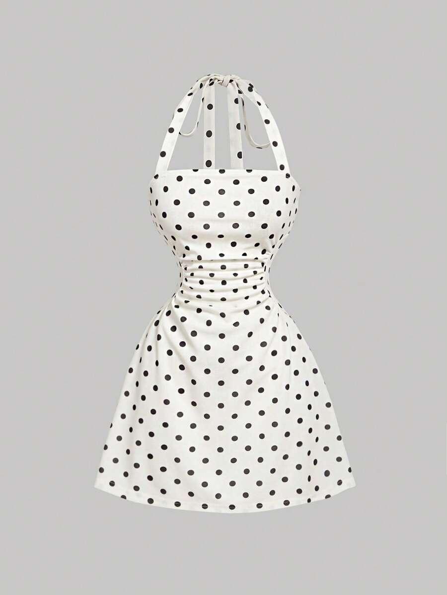 SHEIN MINI SUKIENKA WZÓR GROSZKI S06__XS