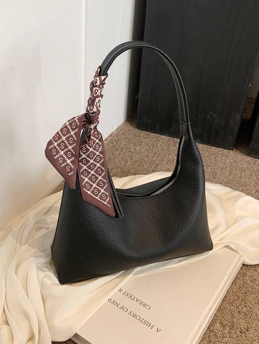 SHEIN CZARNA TOREBKA IMITACJA SKÓRY S07__8X22X26CM