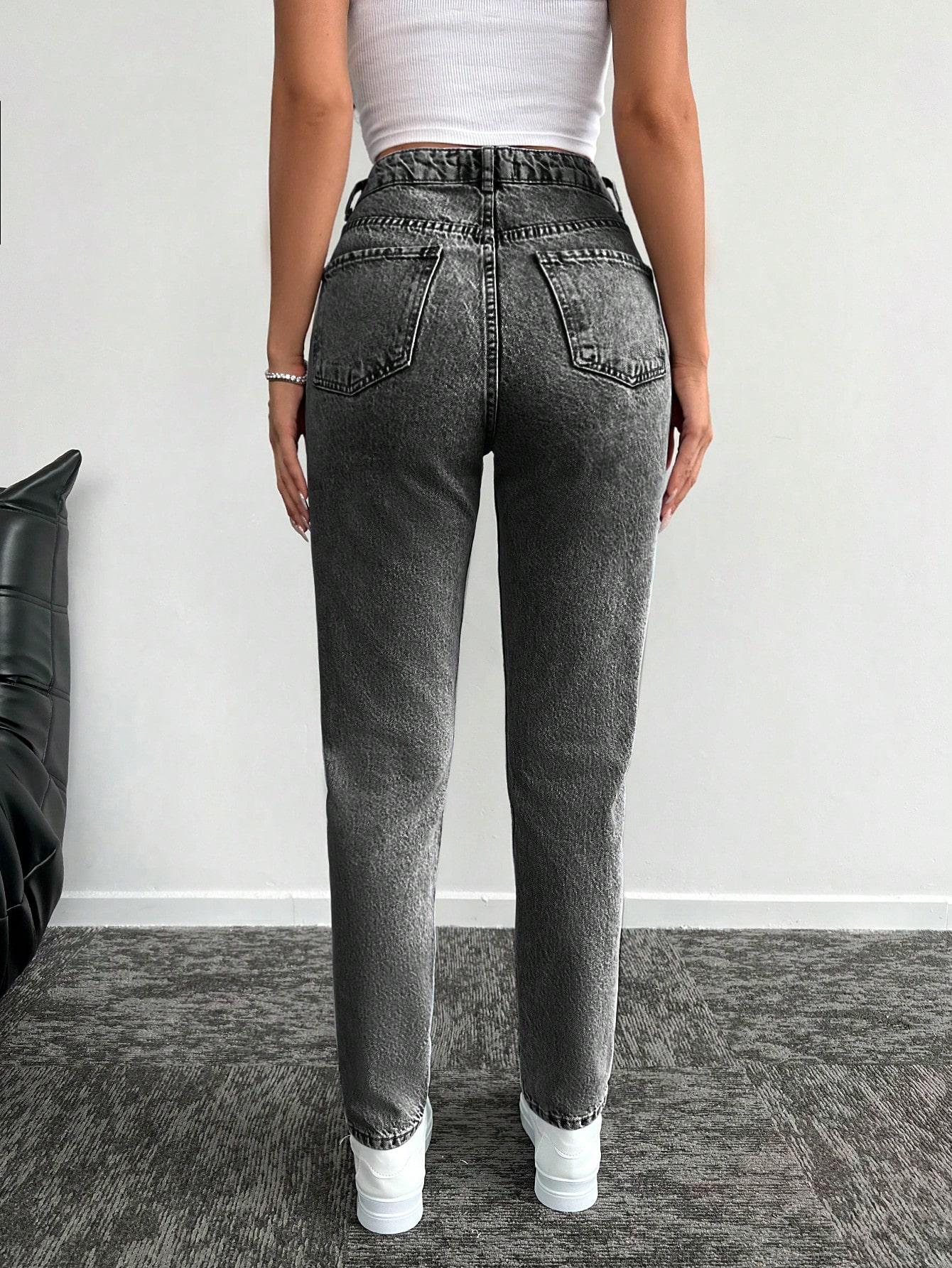 SHEIN SZARE SPODNIE JEANS S06__L