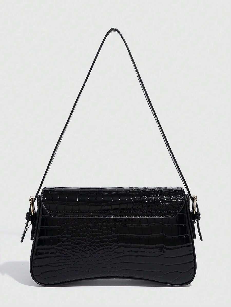 SHEIN CZARNA TOREBKA NA RAMIĘ S07__26X7X15CM